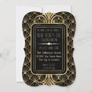 Convite Deco de Arte do Vinte e Novo Ano