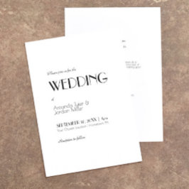 Convite Deco De Arte Moderna Minimalista Tudo Em Um Casame