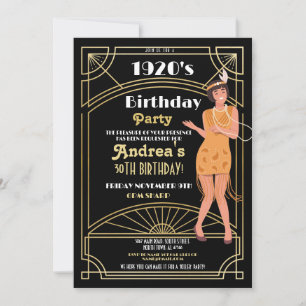 Convite Deco do Partido Jante de Aniversário do Mistério A