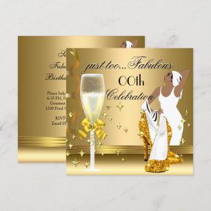 Convite Deco Lady Gold Muito Fabuloso Aniversário