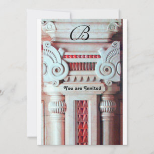 Convite DECOR ELEGANTE E ESTILOSO, vermelho branco preto
