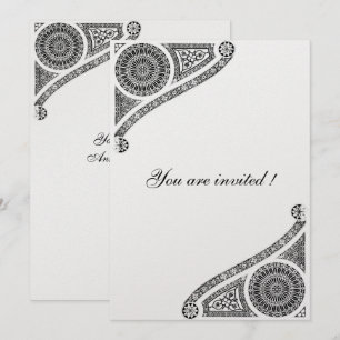 Convite DECOR RENASCENTISTA, Preto e Branco