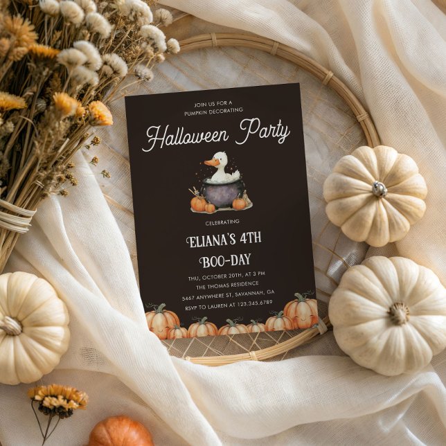 Convite Decoração da Abóbora do Aniversário de criança de  (Criador carregado)