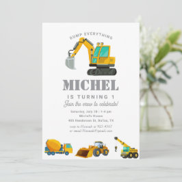 Convite Decoração da Festa de aniversário de Caminhão de C