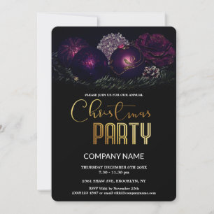 Convite Decoração da Vintagem Corporativa de Natal Moderna