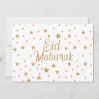 Decoração de brilho estrela dourada Eid Mubarak
