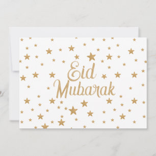 Convite Decoração de brilho estrela dourada Eid Mubarak