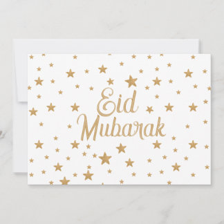 Convite Decoração de brilho estrela dourada Eid Mubarak