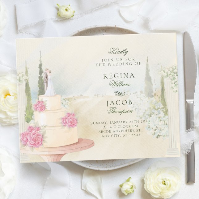 Convite Decoração de casamento com jardim floral (Criador carregado)