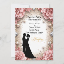 💐 Decoração de casamento floral dourada com pêsse