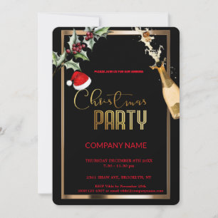 Convite Decoração de Natal Corporativa Chic Moderna Vintag