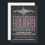 Convite Decoração de Natal de Feriado de Chalkboard, cor-d<br><div class="desc">Natal Moderno| modelo De Feriado De Feriado De De Quadros De Quadros De Vintagem A Preto De Cor Rosa. Imprima seus amigos com este design de convite divertido. Totalmente personalizável!</div>