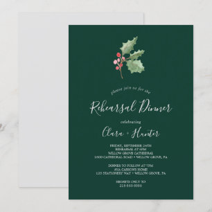Convite Decoração de Natal & Jantar de Ensaios Verde Berri