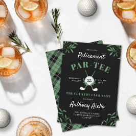 Convite Decoração Verde para Festa de Aposentadoria Tema G