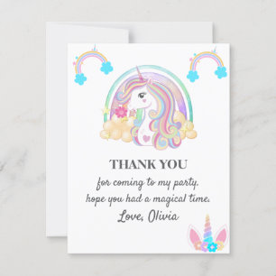 Convite Decorações de Festa de aniversário Unicórn