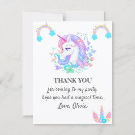 Convite Decorações de Festa de aniversário Unicórn