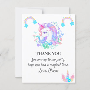 Convite Decorações de Festa de aniversário Unicórn