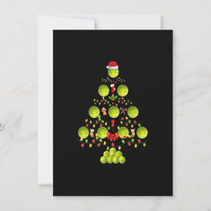 Convite Decorações engraçadas de árvore de Natal com bolas