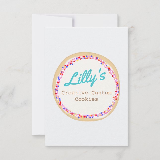 Convite Decorador de Cupcake ou Biscoito Personalizado (Frente)