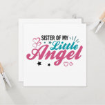 Convite decorative girly Sister of my little angle<br><div class="desc">Sister of my little angle sweetheart in Colorful decorative girly colors design for sisters who love their small brother kid or small sister kid or new born kid. Perfect birthday gift idea for Big Sister who love to celebrate birthdays of their little ones.</div>