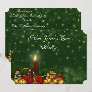 Convite Decorativo Festivo Brilhante Ano Novo