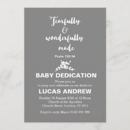 Convite Dedicação De Bebês Feliz E Maravilhosamente Feita