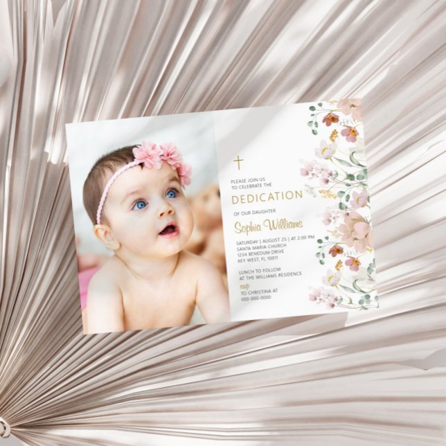 Convite Dedicação de Fotografias de Flores Selvagens (Criador carregado)