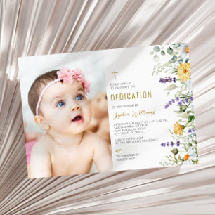 Convite Dedicação de Fotos Chamomile & Eucalyptus