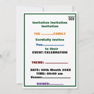 CONVITE DEDICADO A DEUS TEXTO PRETO LEGAL PERSONALIZÁVEL