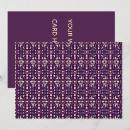 Convite Deep Purple e Terroso Abstrato Geométrico