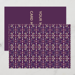 Convite Deep Purple e Terroso Abstrato Geométrico