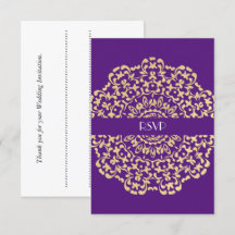 Deep Purple Gold Elegante Clássico Casamento de Re