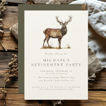 Convite Deer Stag Hunting Retirement Elegante Partido Russ<br><div class="desc">Deer Stag Hunting Retirement Elegante Convite de festas Russo</div>