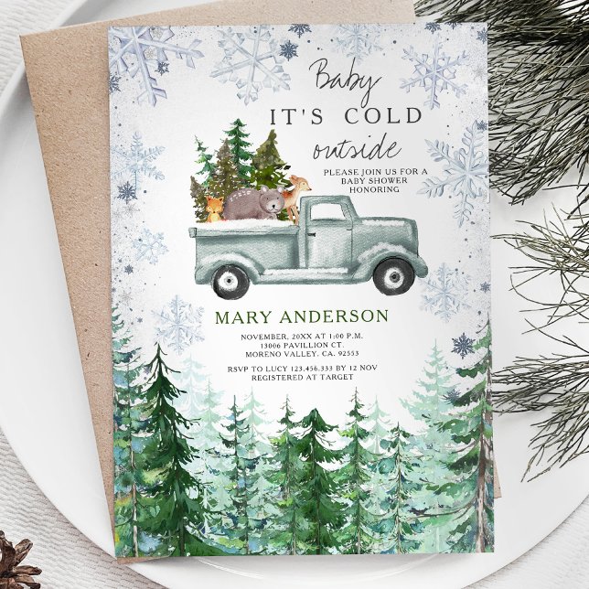 Convite Deer Woodland - Chá de fraldas Florestal Russo (Criador carregado)