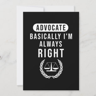 Convite Defensor Basicamente Advogado Está Sempre Certo