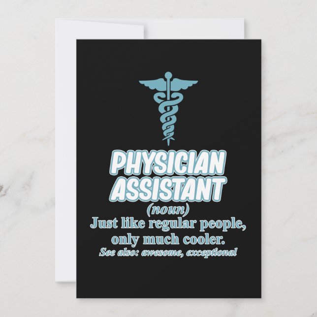 Convite Definição de Assistente Médico Estudantes de Medic (Frente)