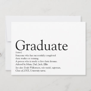 Convite Definição de Graduado Moderno Festa de Formatura 
