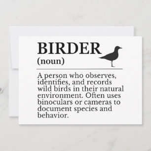 Convite Definição de observador de aves - observador de av
