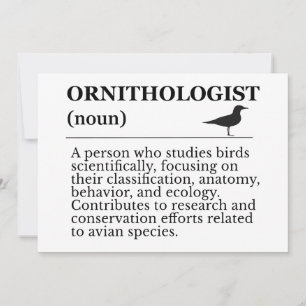 Convite Definição de Ornitólogo - Vogelkunde (Observação d