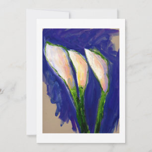 Convite "Definindo a vela" Lily Flower Painting