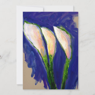 Convite "Definindo a vela" Lily Flower Painting