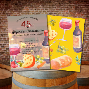 Convite Degustação de Vinho e Queijo com Classe Espanhol 4