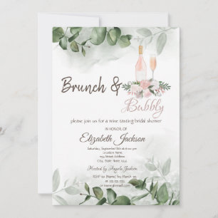 Convite Degustação de Vinho Eucalipto Verde Brunch & Espum