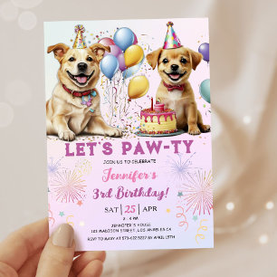 Convite Deixa a Festa de aniversário de aniversário de 3 a