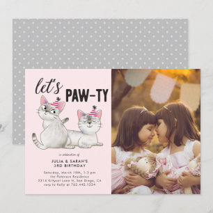 Convite Deixa Pawty  Foto da Festa de aniversário conjunt