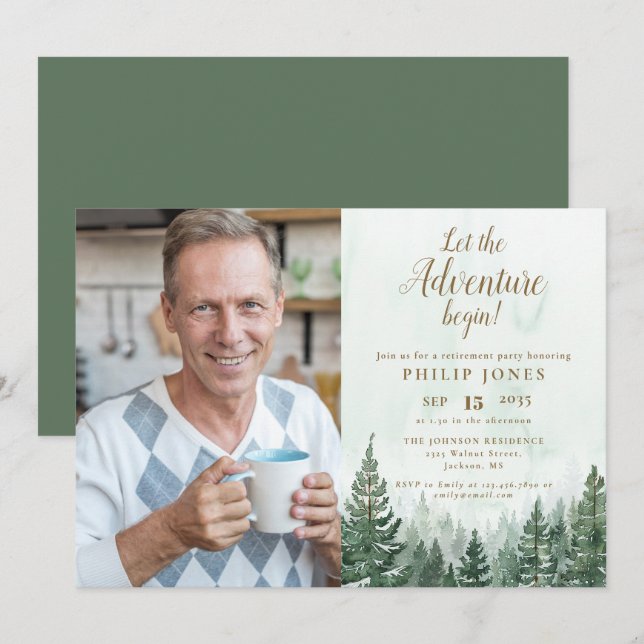 Convite Deixe A Aventura Começar A Retirada De Fotos Da Fl (Frente/Verso)