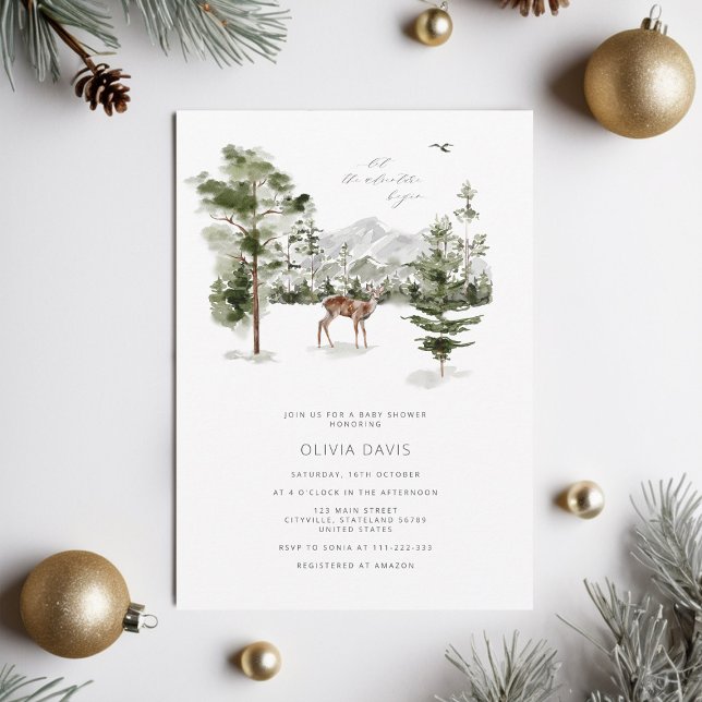 Convite Deixe A Aventura Começar O Chá de fraldas (Criador carregado)