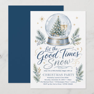 Convite Deixe a Neve dos Bons Tempos Festa de Natal