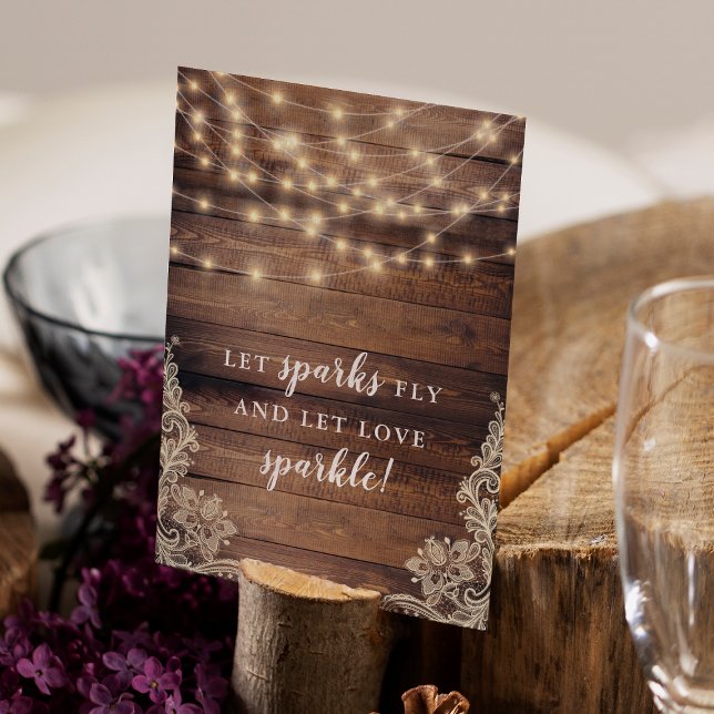 Convite Deixe as Faíscas Voarem | Placa de Casamento com L (Sign Mock-up)