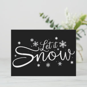 Convite Deixe Cair a Neve Amante Floco de Neve Feriado Nat